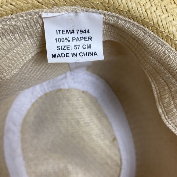 🔶Straw Fedora Woman’s Hat With Multicolor Braided Band - Picture 6 of 6